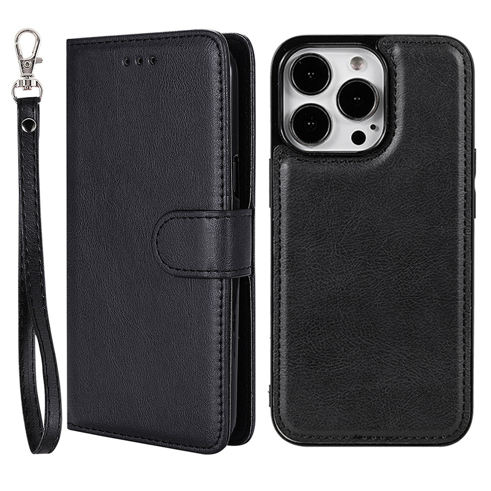 KT Leather Series-3 Detachable 2-in-1 Wallet Shockproof Magnetic Design Stand Leather Case for iPhone 13 Pro Max 6.7 inch