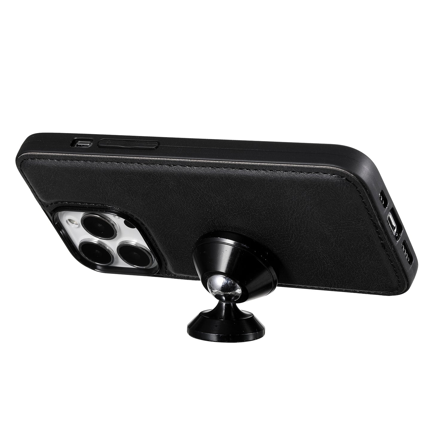 KT Leather Series-3 Detachable 2-in-1 Wallet Shockproof Magnetic Design Stand Leather Case for iPhone 13 Pro Max 6.7 inch