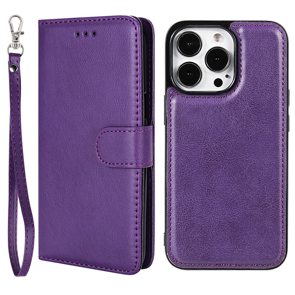 KT Leather Series-3 Detachable 2-in-1 Wallet Shockproof Magnetic Design Stand Leather Case for iPhone 13 Pro Max 6.7 inch
