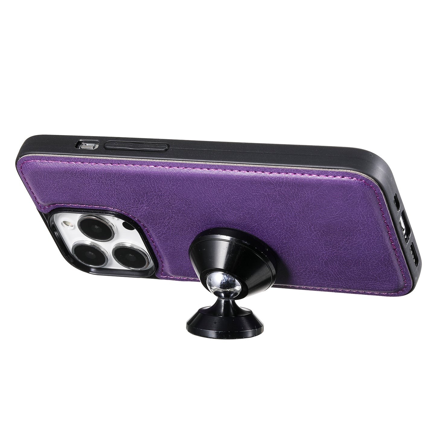 KT Leather Series-3 Detachable 2-in-1 Wallet Shockproof Magnetic Design Stand Leather Case for iPhone 13 Pro Max 6.7 inch