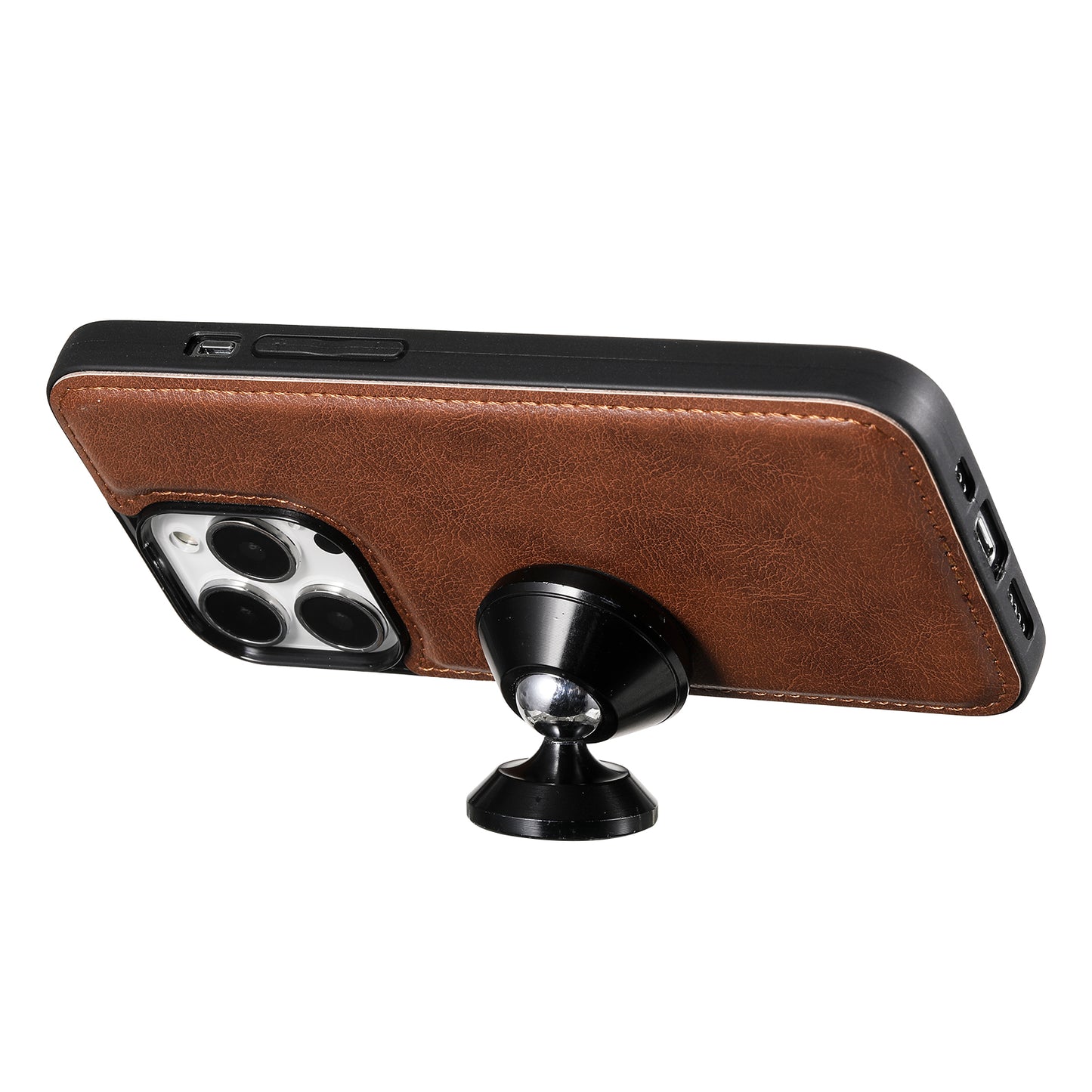 KT Leather Series-3 Detachable 2-in-1 Wallet Shockproof Magnetic Design Stand Leather Case for iPhone 13 Pro Max 6.7 inch