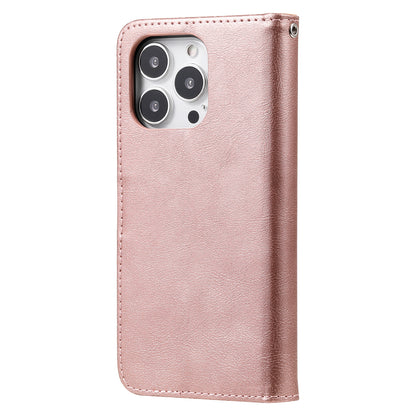 KT Leather Series-3 Detachable 2-in-1 Wallet Shockproof Magnetic Design Stand Leather Case for iPhone 13 Pro Max 6.7 inch