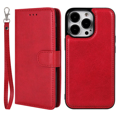 KT Leather Series-3 Detachable 2-in-1 Wallet Shockproof Magnetic Design Stand Leather Case for iPhone 13 Pro Max 6.7 inch