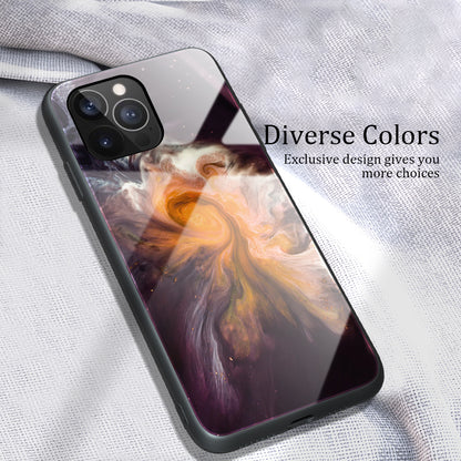 Marble Pattern Glass + TPU Phone Back Cover Case for iPhone 13 Pro Max 6.7 inch