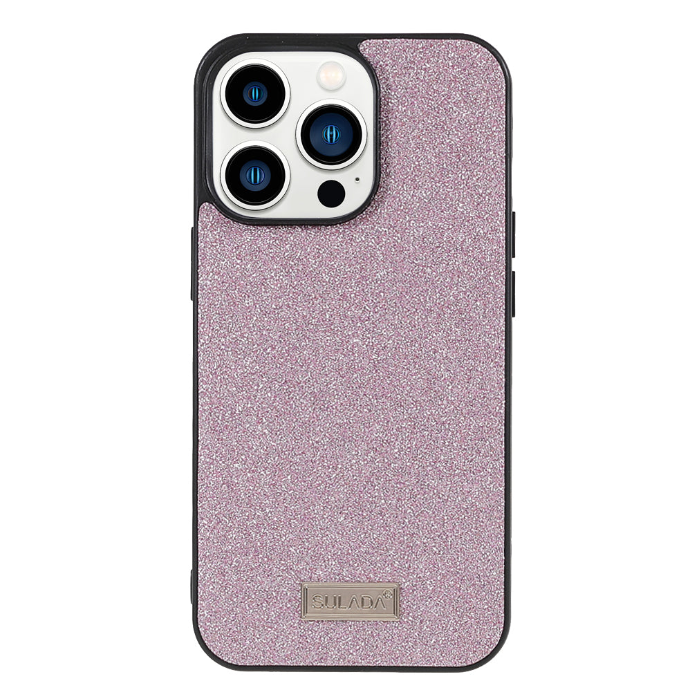 SULADA Socialite Series Well-Protected Glitter PU Leather Coated PC + TPU Hybrid Phone Cover Case for iPhone 13 Pro 6.1 inch
