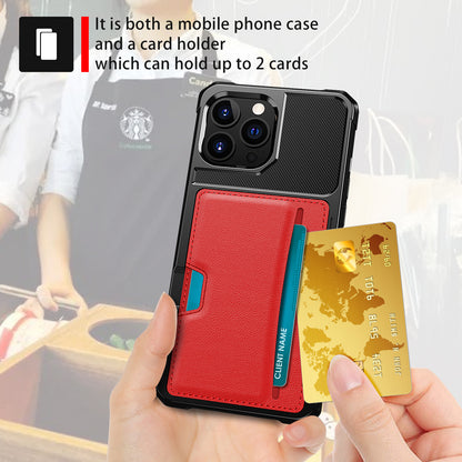 ZM02 Card Slot Design PU Leather Coated Hybrid Cover Phone Case Protector for iPhone 13 Pro Max 6.7 inch