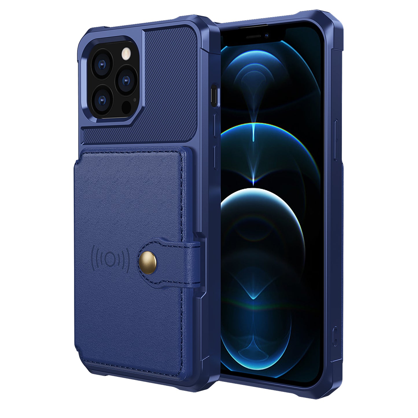ZM03 TPU Phone Case + PU Leather Wallet with Magnetic Metal Sheet for iPhone 13 Pro Max 6.7 inch