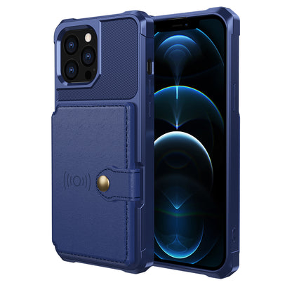 ZM03 TPU Phone Case + PU Leather Wallet with Magnetic Metal Sheet for iPhone 13 Pro Max 6.7 inch