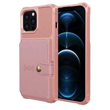 ZM03 TPU Phone Case + PU Leather Wallet with Magnetic Metal Sheet for iPhone 13 Pro Max 6.7 inch