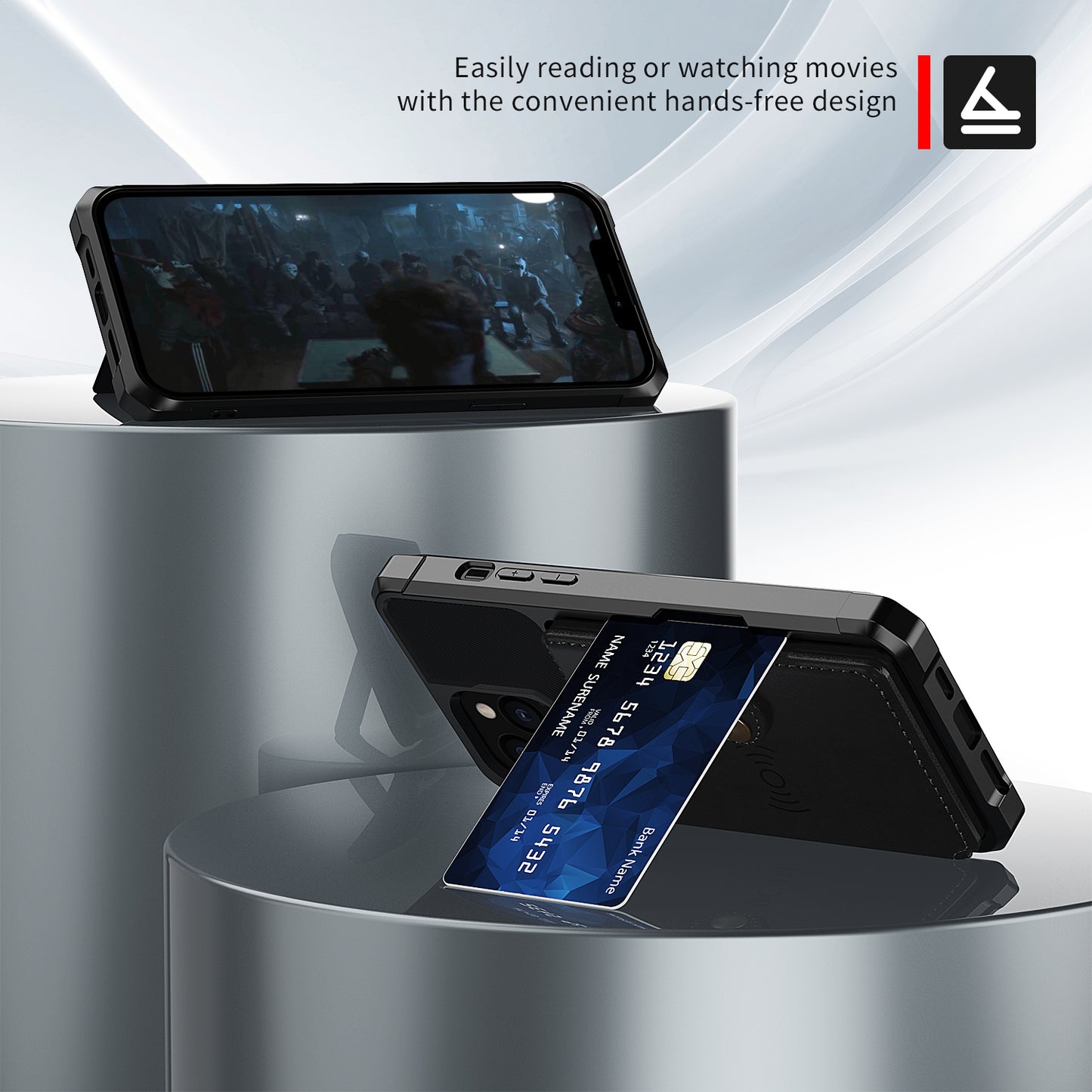 ZM03 TPU Phone Case + PU Leather Wallet with Magnetic Metal Sheet for iPhone 13 Pro Max 6.7 inch