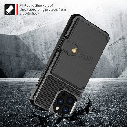 ZM03 TPU Phone Case + PU Leather Wallet with Magnetic Metal Sheet for iPhone 13 Pro Max 6.7 inch
