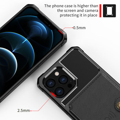 ZM03 TPU Phone Case + PU Leather Wallet with Magnetic Metal Sheet for iPhone 13 Pro Max 6.7 inch