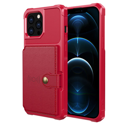 ZM03 TPU Phone Case + PU Leather Wallet with Magnetic Metal Sheet for iPhone 13 Pro Max 6.7 inch