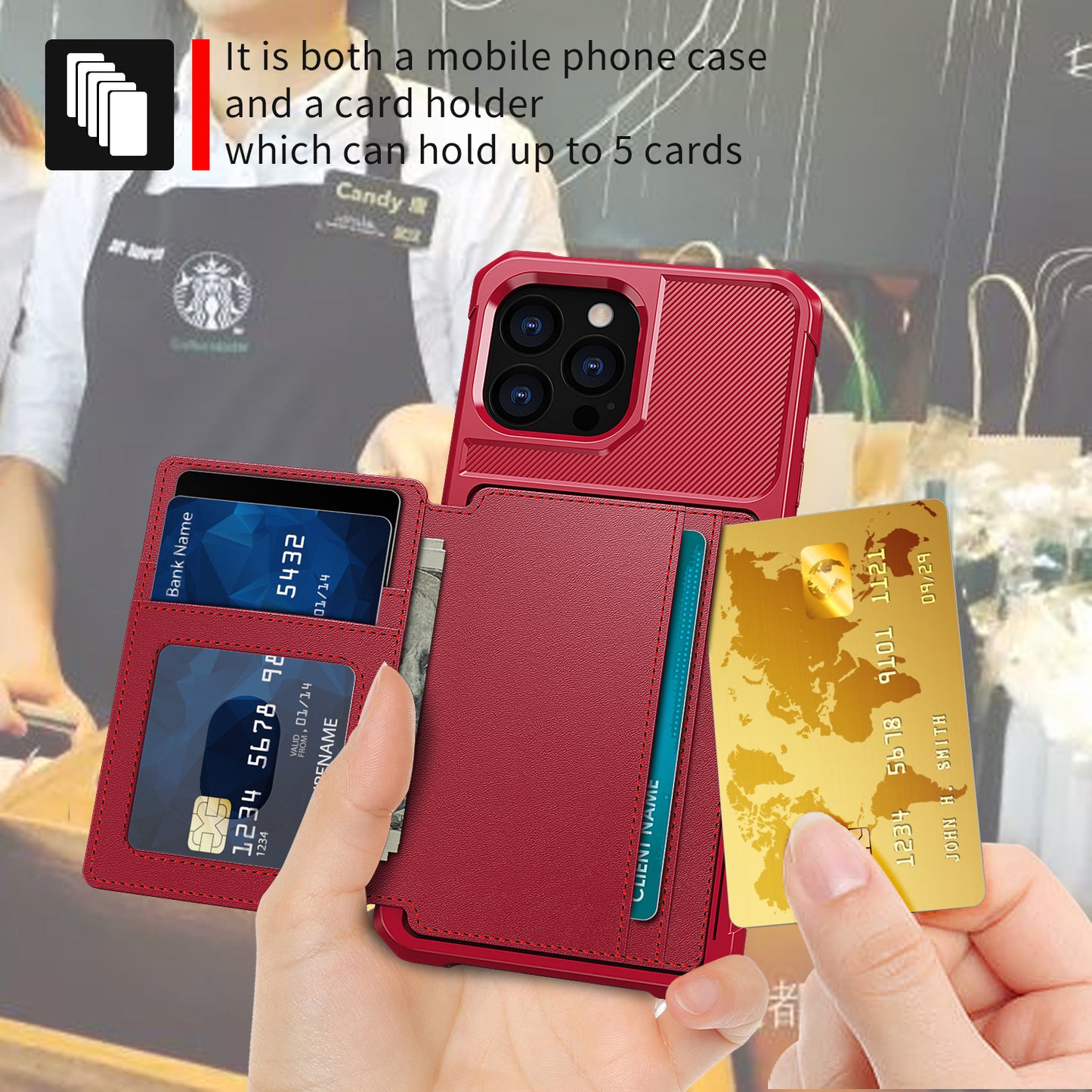 ZM03 TPU Phone Case + PU Leather Wallet with Magnetic Metal Sheet for iPhone 13 Pro Max 6.7 inch