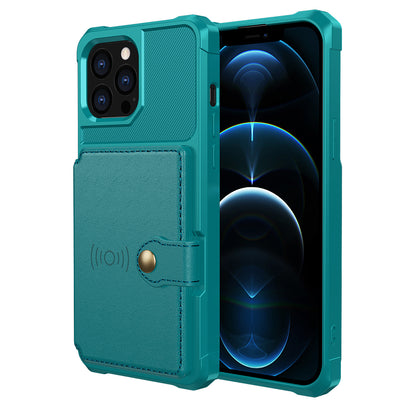 ZM03 TPU Phone Case + PU Leather Wallet with Magnetic Metal Sheet for iPhone 13 Pro Max 6.7 inch