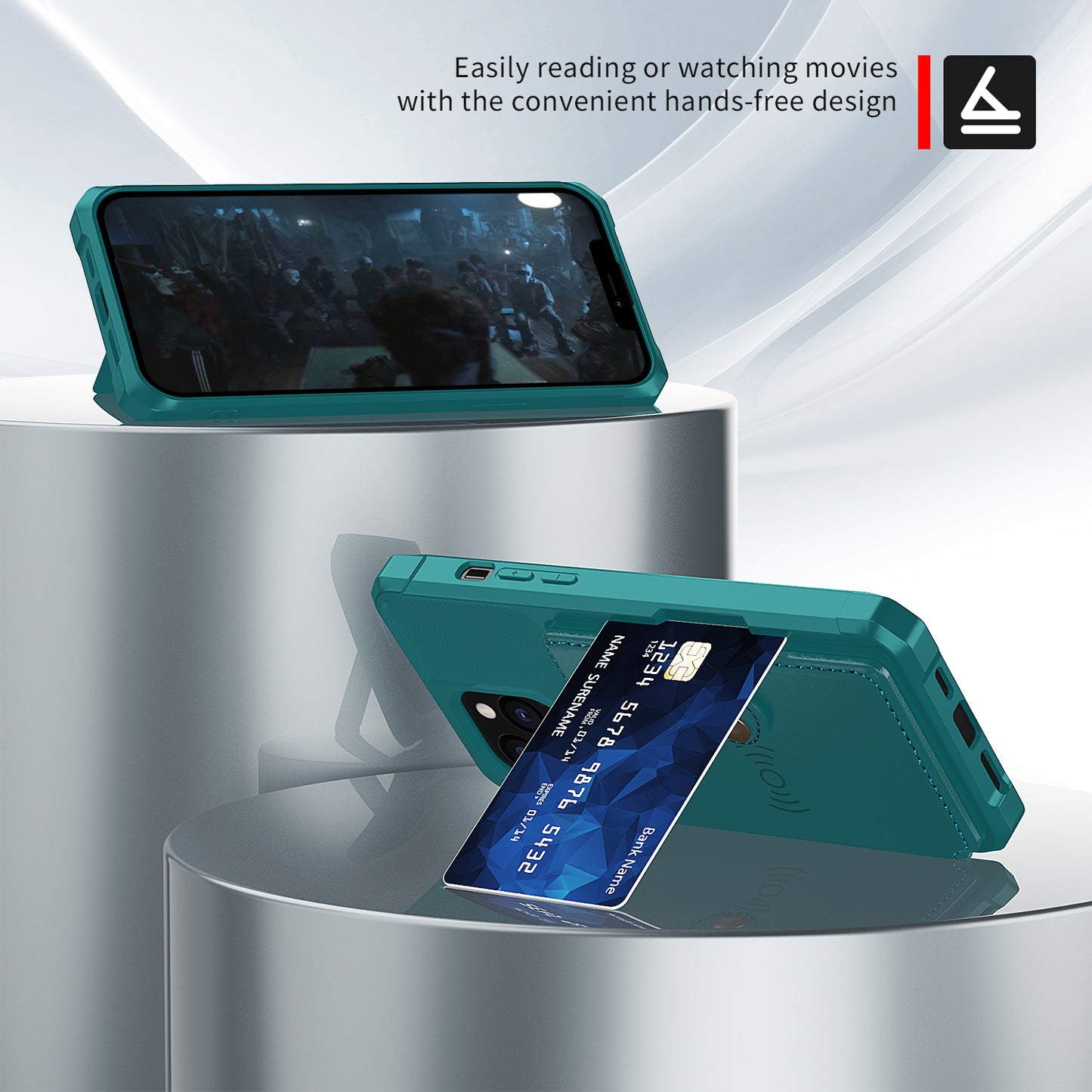 ZM03 TPU Phone Case + PU Leather Wallet with Magnetic Metal Sheet for iPhone 13 Pro Max 6.7 inch