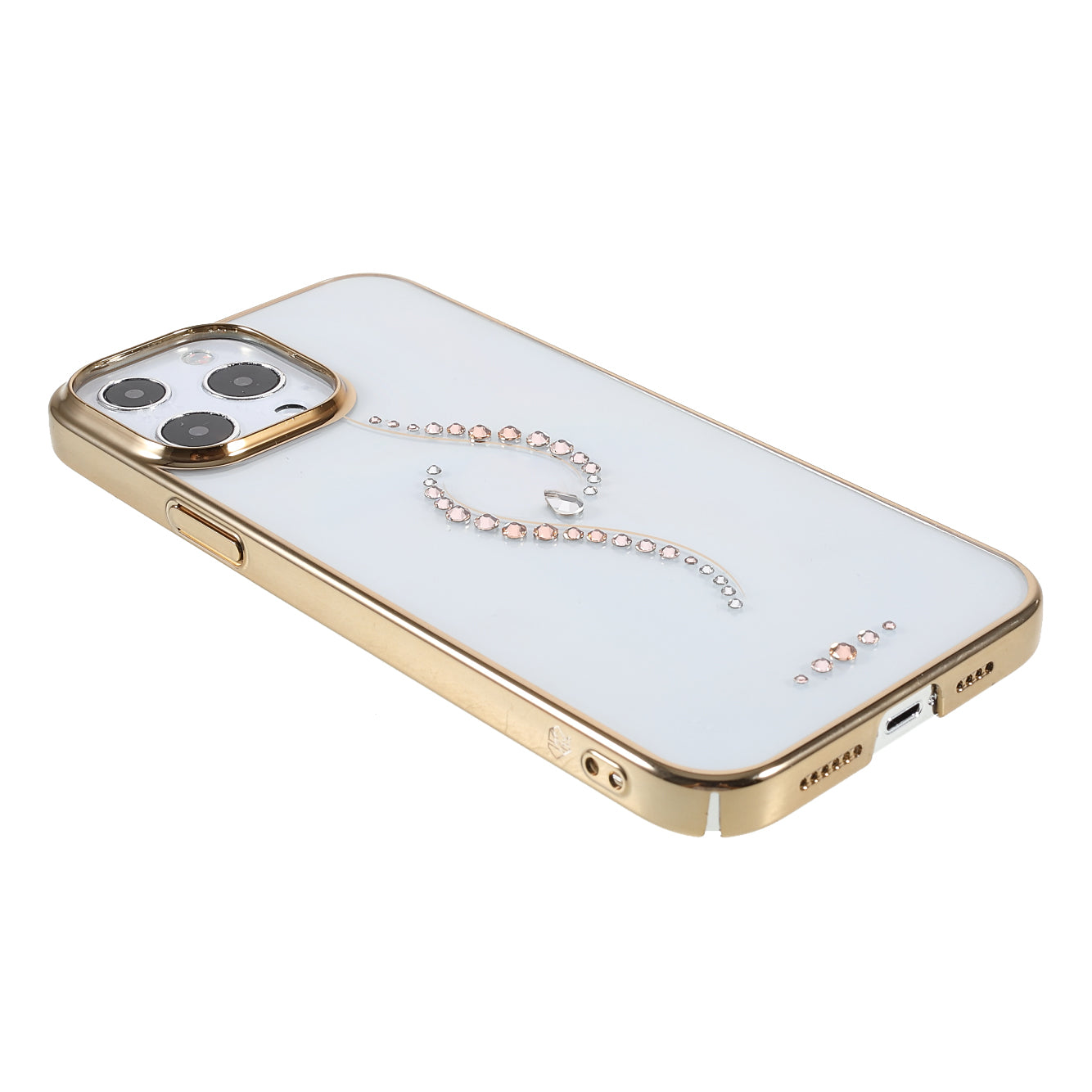 KINGXBAR Starry Series Clearly Rhinestone Decoration Phone Cover Electroplated Laser Carving Phone Case for iPhone 13 Pro Max 6.7 inch