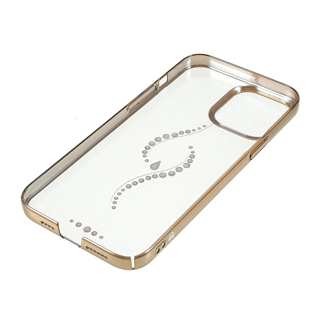 KINGXBAR Starry Series Clearly Rhinestone Decoration Phone Cover Electroplated Laser Carving Phone Case for iPhone 13 Pro Max 6.7 inch