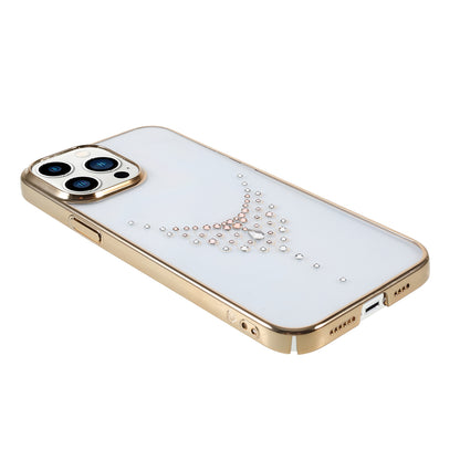 KINGXBAR Starry Series Clearly Rhinestone Decoration Phone Cover Electroplated Laser Carving Phone Case for iPhone 13 Pro Max 6.7 inch