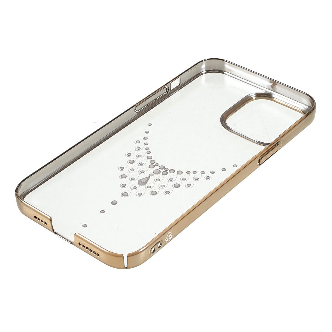 KINGXBAR Starry Series Clearly Rhinestone Decoration Phone Cover Electroplated Laser Carving Phone Case for iPhone 13 Pro Max 6.7 inch