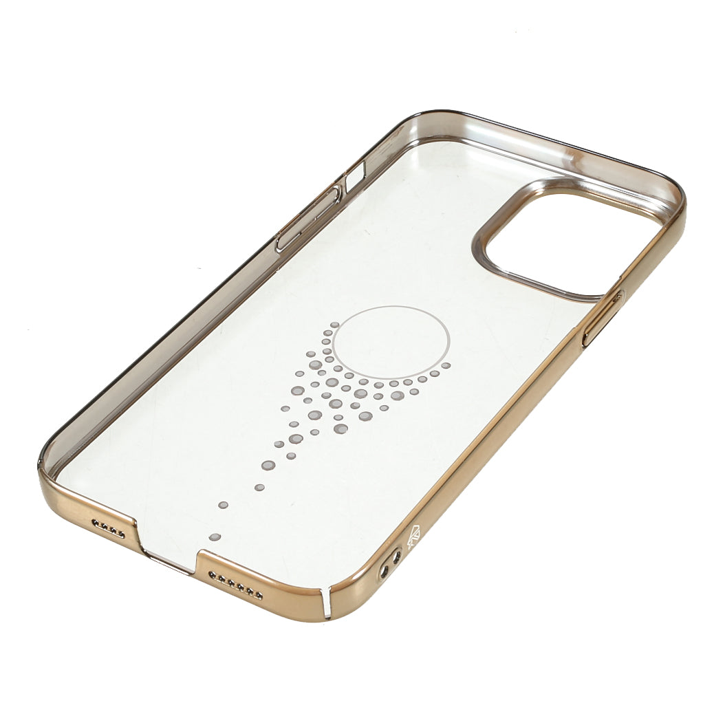 KINGXBAR Starry Series Clearly Rhinestone Decoration Phone Cover Electroplated Laser Carving Phone Case for iPhone 13 Pro Max 6.7 inch