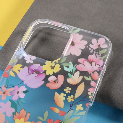 KINGXBAR Brilliant Series Rhinestone TPU + PC Combo IMD Pattern Phone Cover Electroplating Phone Cover Case for iPhone 13 Pro 6.1 inch