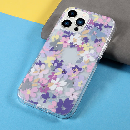 KINGXBAR Brilliant Series Anti-Shock IMD Pattern Rhinestone Phone Cover Electroplating Case for iPhone 13 Pro Max 6.7 inch