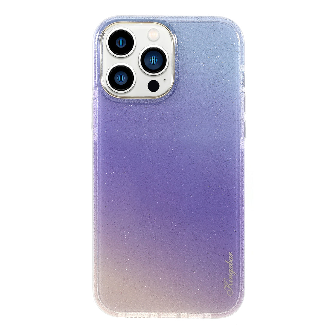 KINGXBAR Glitter Gradient TPE + PC + TPU Anti-Scratch Shockproof Back Case for iPhone 13 Pro Max 6.7 inch