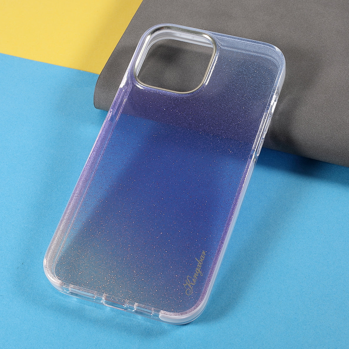 KINGXBAR Glitter Gradient TPE + PC + TPU Anti-Scratch Shockproof Back Case for iPhone 13 Pro Max 6.7 inch
