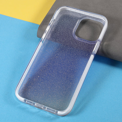 KINGXBAR Glitter Gradient TPE + PC + TPU Anti-Scratch Shockproof Back Case for iPhone 13 Pro Max 6.7 inch