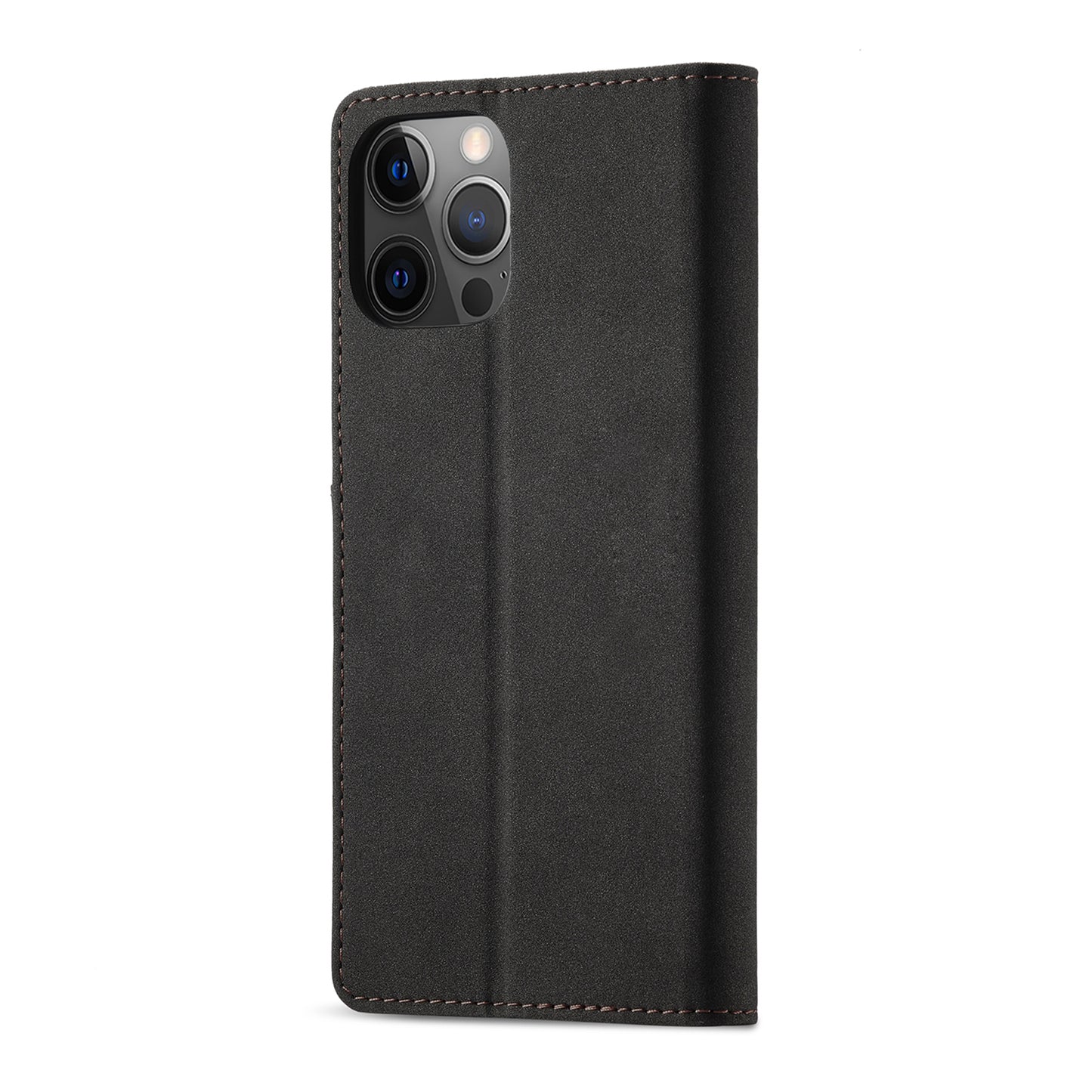 Anti-theft Swiping Design Matte Leather Case Wallet Stand Phone Protector Cover for iPhone 13 Pro Max 6.7 inch