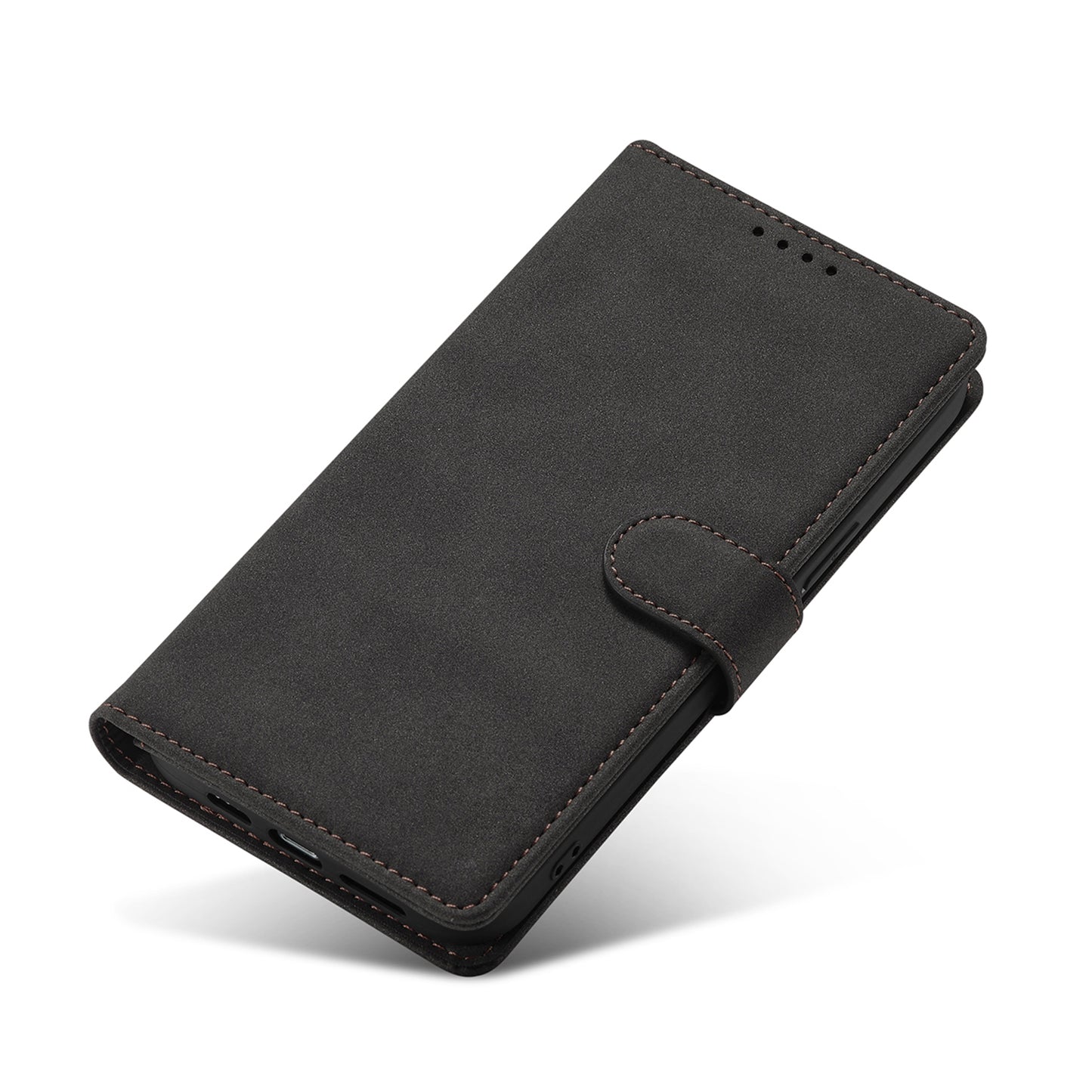 Anti-theft Swiping Design Matte Leather Case Wallet Stand Phone Protector Cover for iPhone 13 Pro Max 6.7 inch