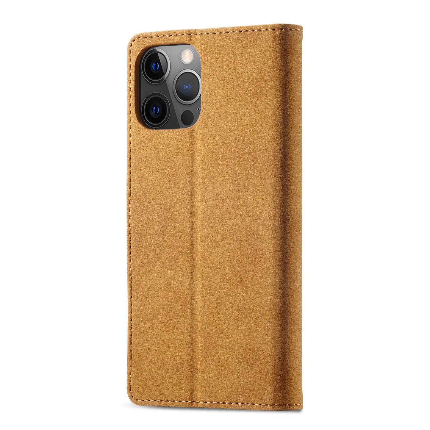 Anti-theft Swiping Design Matte Leather Case Wallet Stand Phone Protector Cover for iPhone 13 Pro Max 6.7 inch