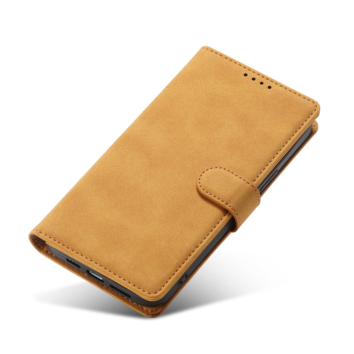 Anti-theft Swiping Design Matte Leather Case Wallet Stand Phone Protector Cover for iPhone 13 Pro Max 6.7 inch