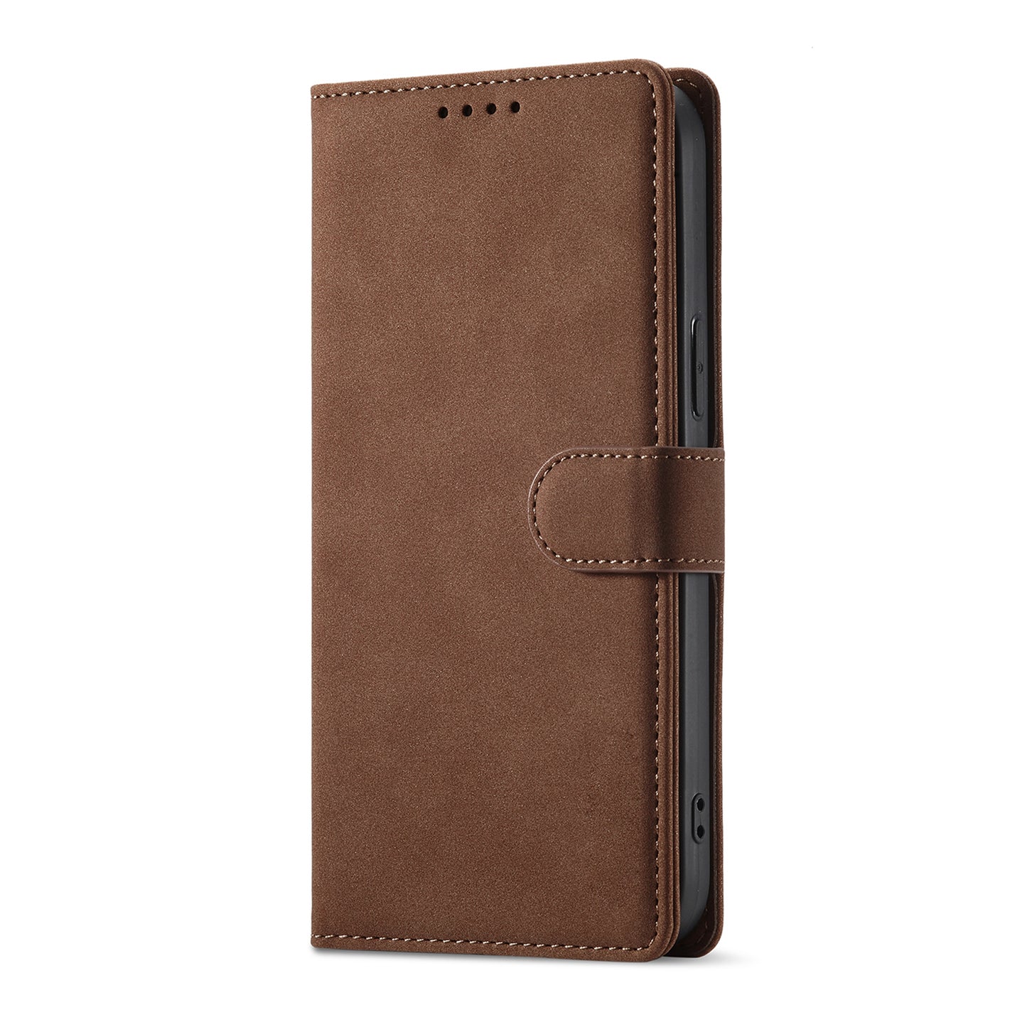 Anti-theft Swiping Design Matte Leather Case Wallet Stand Phone Protector Cover for iPhone 13 Pro Max 6.7 inch