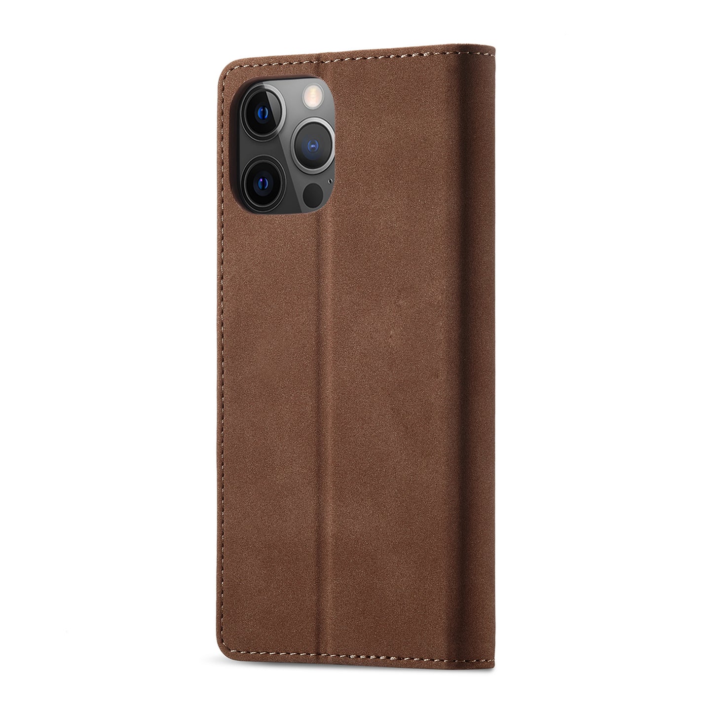 Anti-theft Swiping Design Matte Leather Case Wallet Stand Phone Protector Cover for iPhone 13 Pro Max 6.7 inch