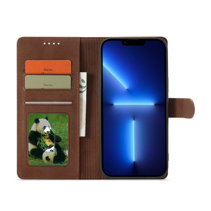 Anti-theft Swiping Design Matte Leather Case Wallet Stand Phone Protector Cover for iPhone 13 Pro Max 6.7 inch