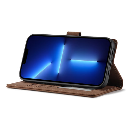 Anti-theft Swiping Design Matte Leather Case Wallet Stand Phone Protector Cover for iPhone 13 Pro Max 6.7 inch
