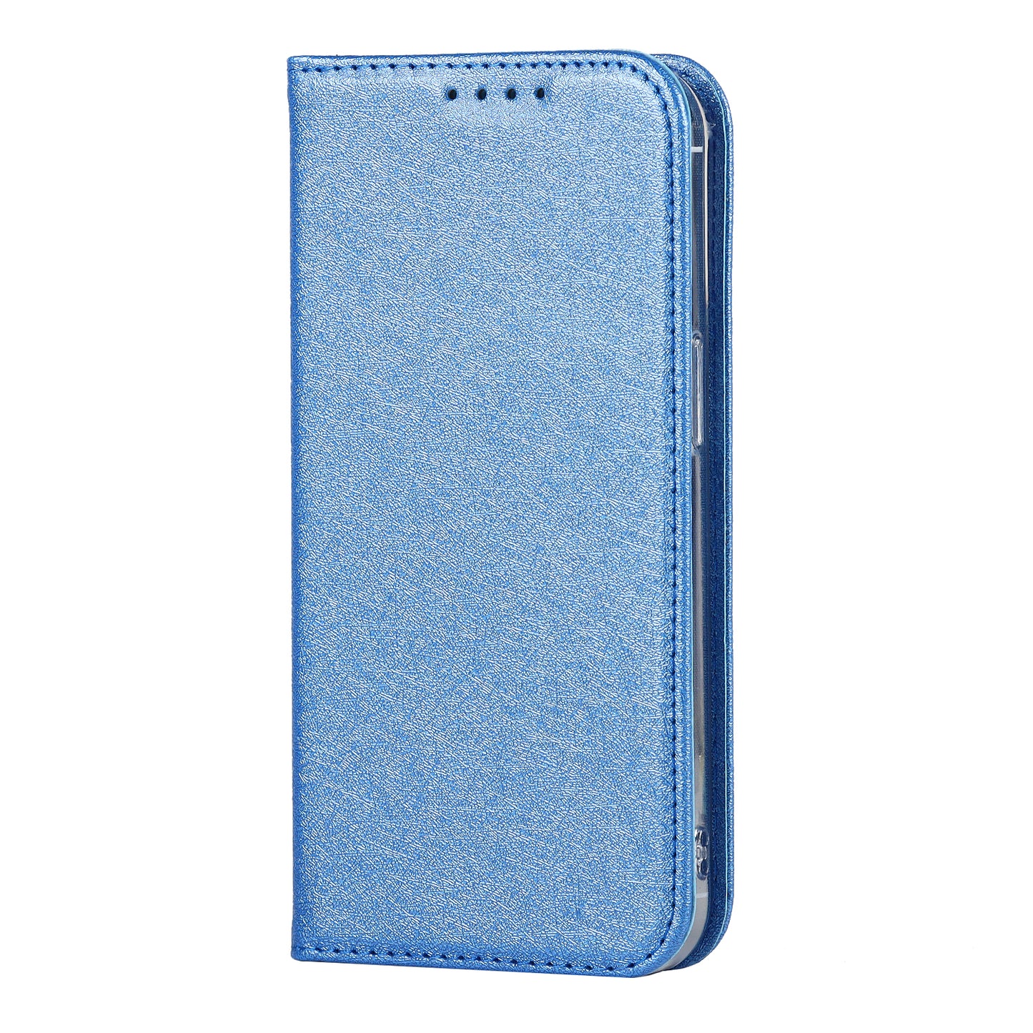 For iPhone 13 Pro 6.1 inch Anti-scratch Phone Case Full Protection Silk Texture Leather Wallet Cover with Strap