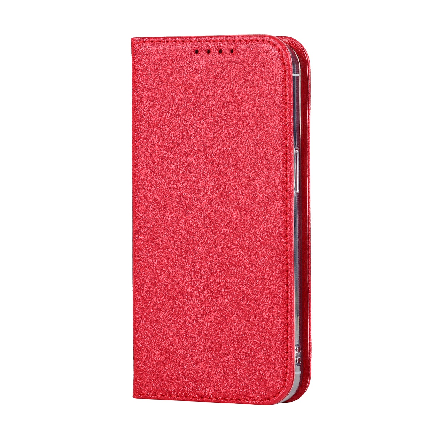 For iPhone 13 Pro 6.1 inch Anti-scratch Phone Case Full Protection Silk Texture Leather Wallet Cover with Strap