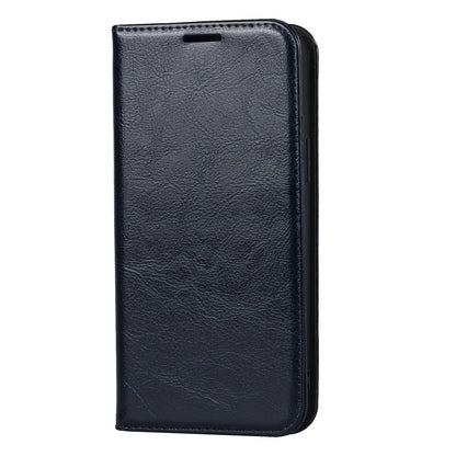 Crazy Horse Genuine Leather Dust-proof Phone Cover Card Slot Wallet Phone Case for iPhone 13 Pro 6.1 inch