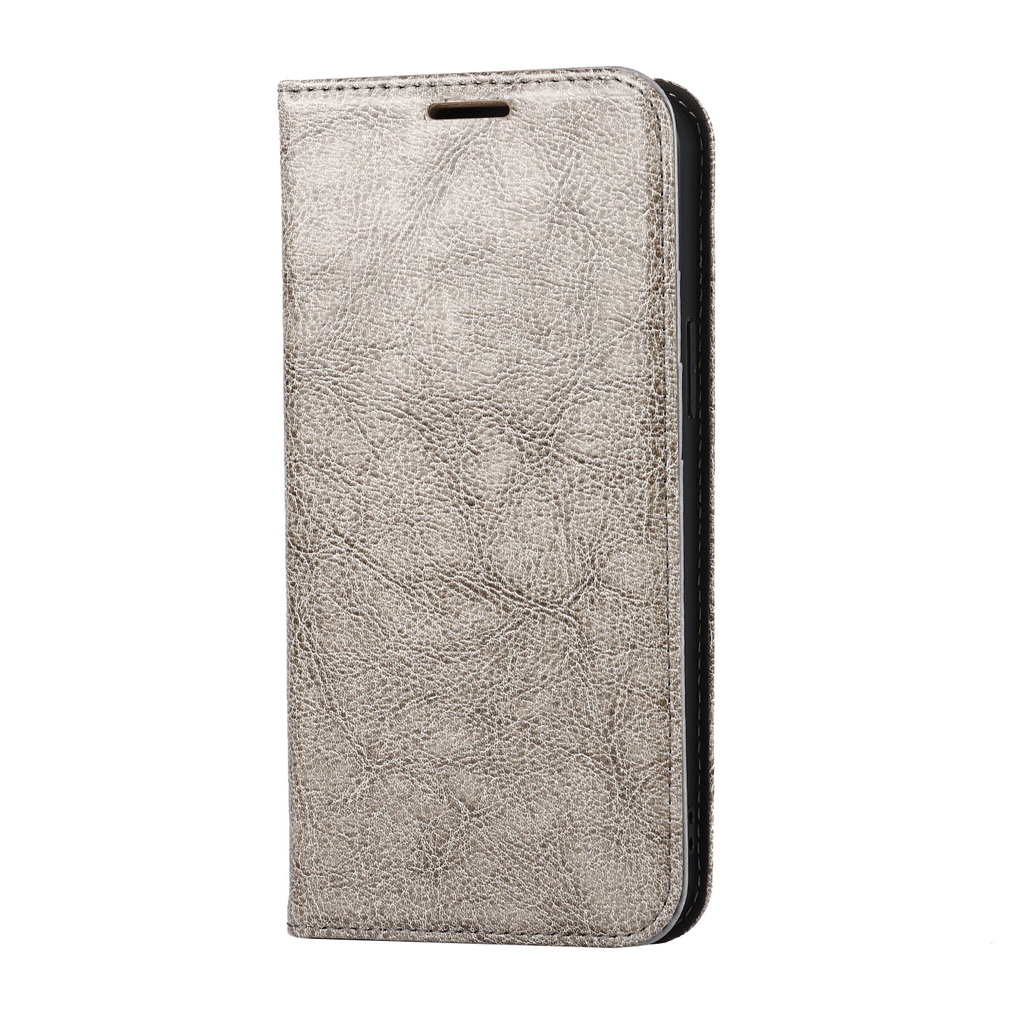 Crazy Horse Genuine Leather Dust-proof Phone Cover Card Slot Wallet Phone Case for iPhone 13 Pro 6.1 inch