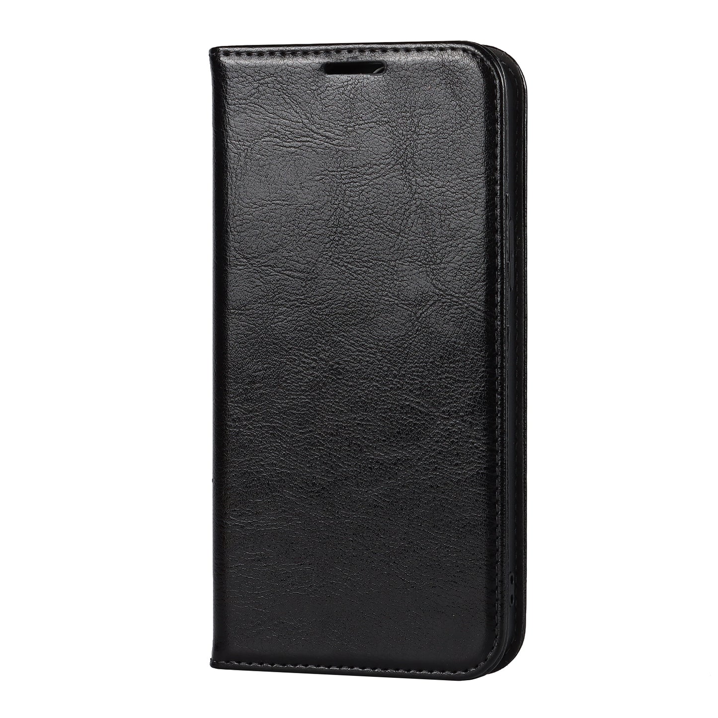 Crazy Horse Genuine Leather Dust-proof Phone Cover Card Slot Wallet Phone Case for iPhone 13 Pro 6.1 inch