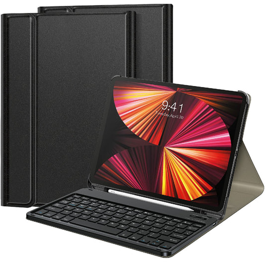 Detachable Wireless Bluetooth Keyboard Leather Stand Case Cover with Pen Slot for iPad Pro 11-inch (2021)