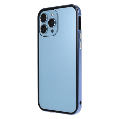 Privacy-Protected 35 Degrees Anti-Peep Shock-Proof Magnetic Metal Frame + Double-Sided Tempered Glass Phone Case for iPhone 13 Pro Max 6.7 inch