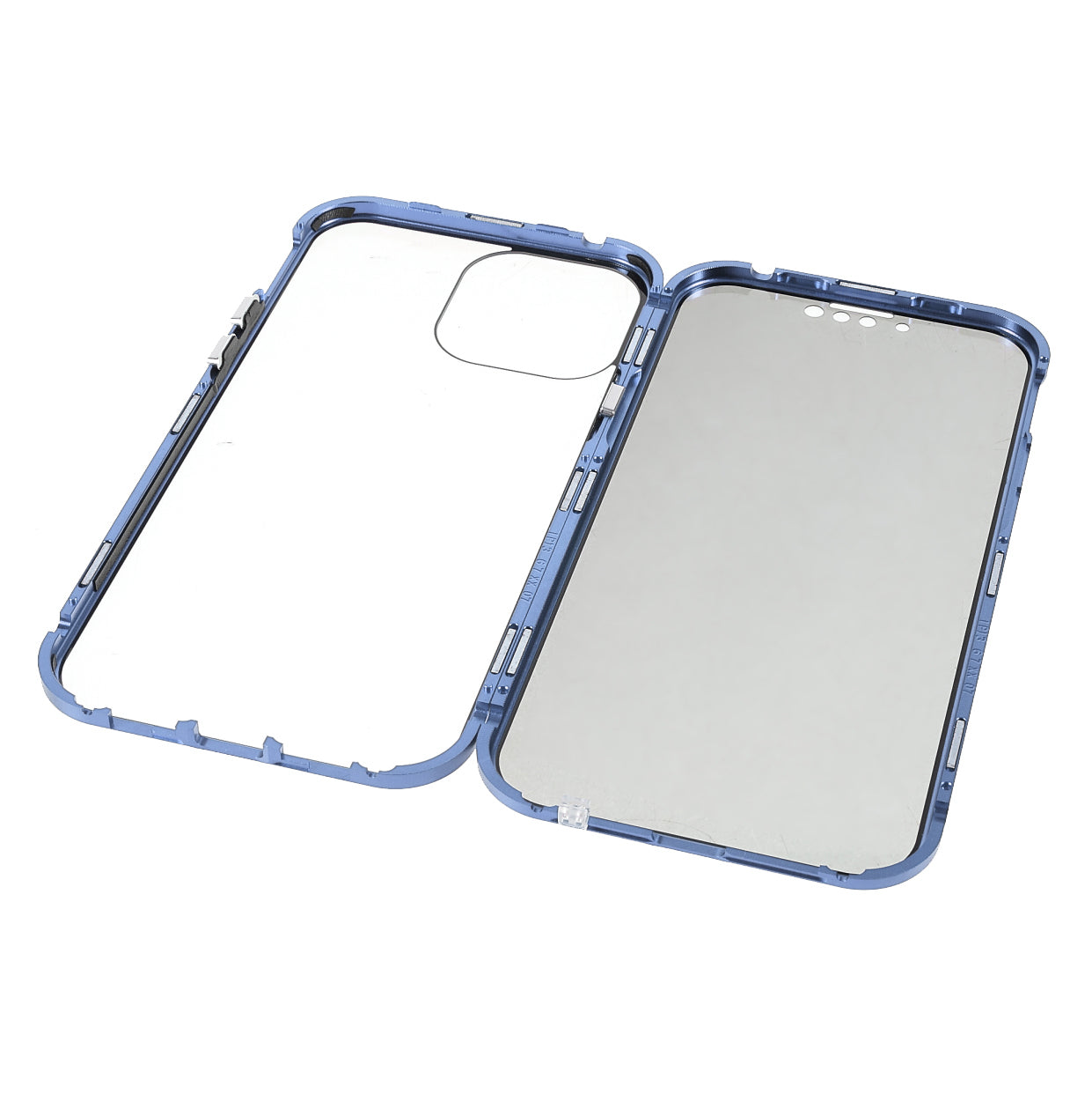 Privacy-Protected 35 Degrees Anti-Peep Shock-Proof Magnetic Metal Frame + Double-Sided Tempered Glass Phone Case for iPhone 13 Pro Max 6.7 inch