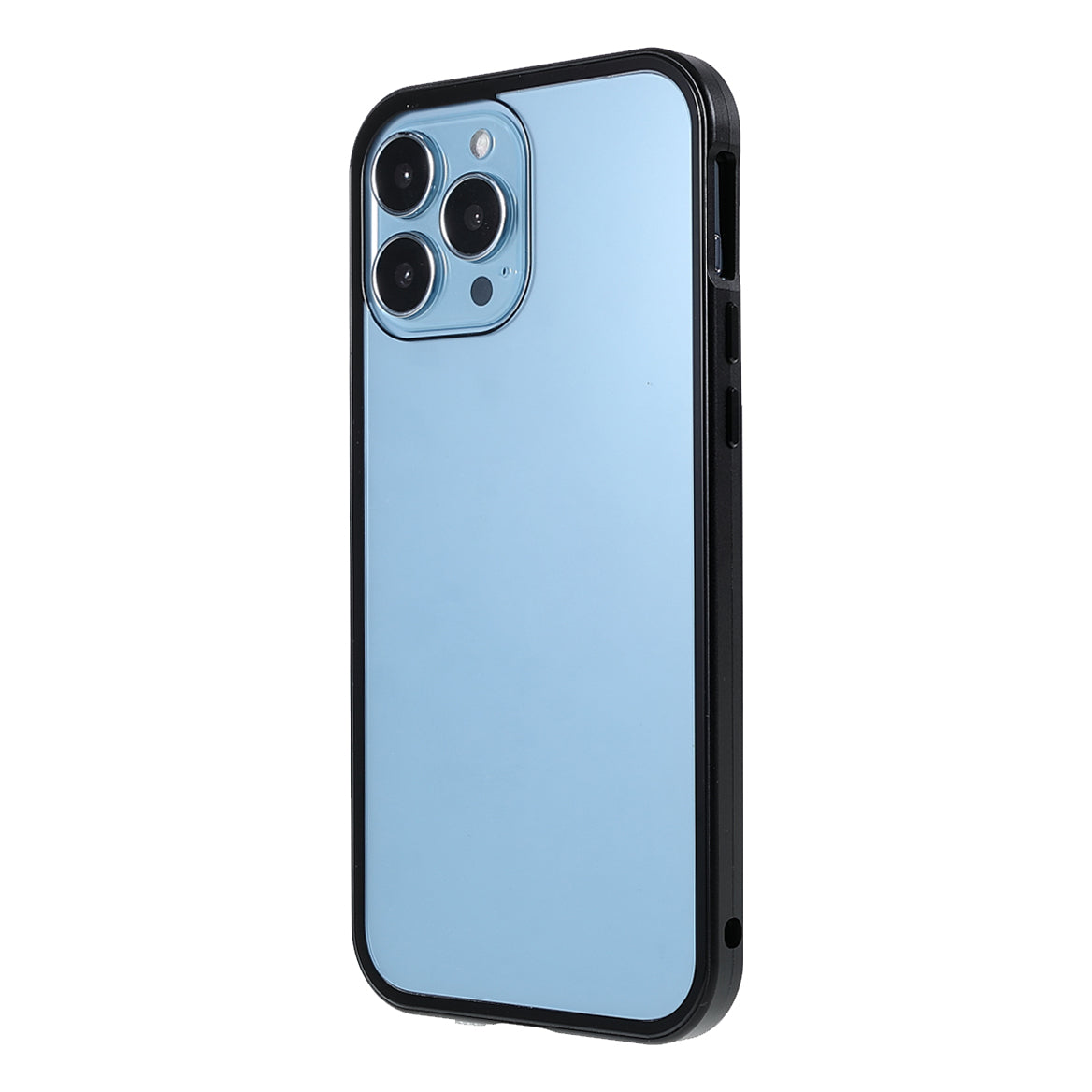 Privacy-Protected 35 Degrees Anti-Peep Shock-Proof Magnetic Metal Frame + Double-Sided Tempered Glass Phone Case for iPhone 13 Pro Max 6.7 inch