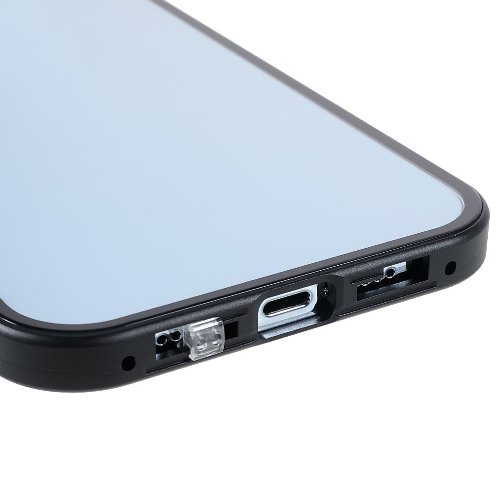 Privacy-Protected 35 Degrees Anti-Peep Shock-Proof Magnetic Metal Frame + Double-Sided Tempered Glass Phone Case for iPhone 13 Pro Max 6.7 inch