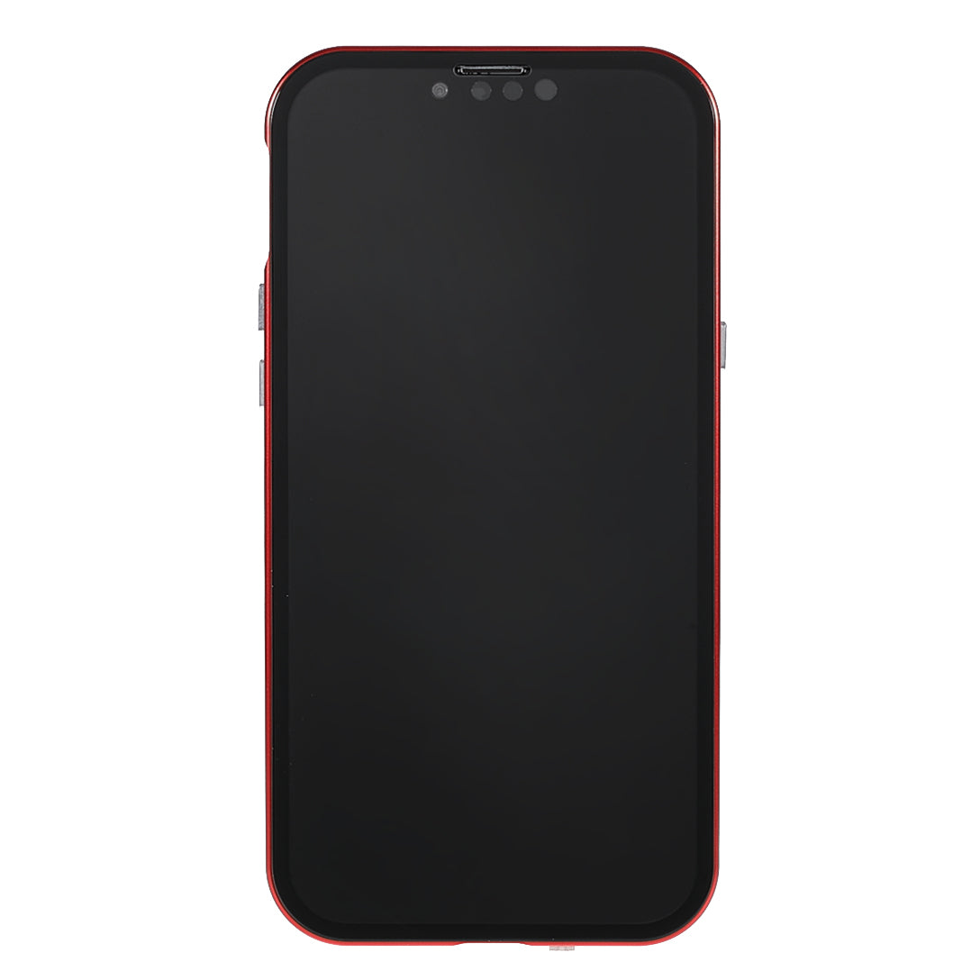 Privacy-Protected 35 Degrees Anti-Peep Shock-Proof Magnetic Metal Frame + Double-Sided Tempered Glass Phone Case for iPhone 13 Pro Max 6.7 inch