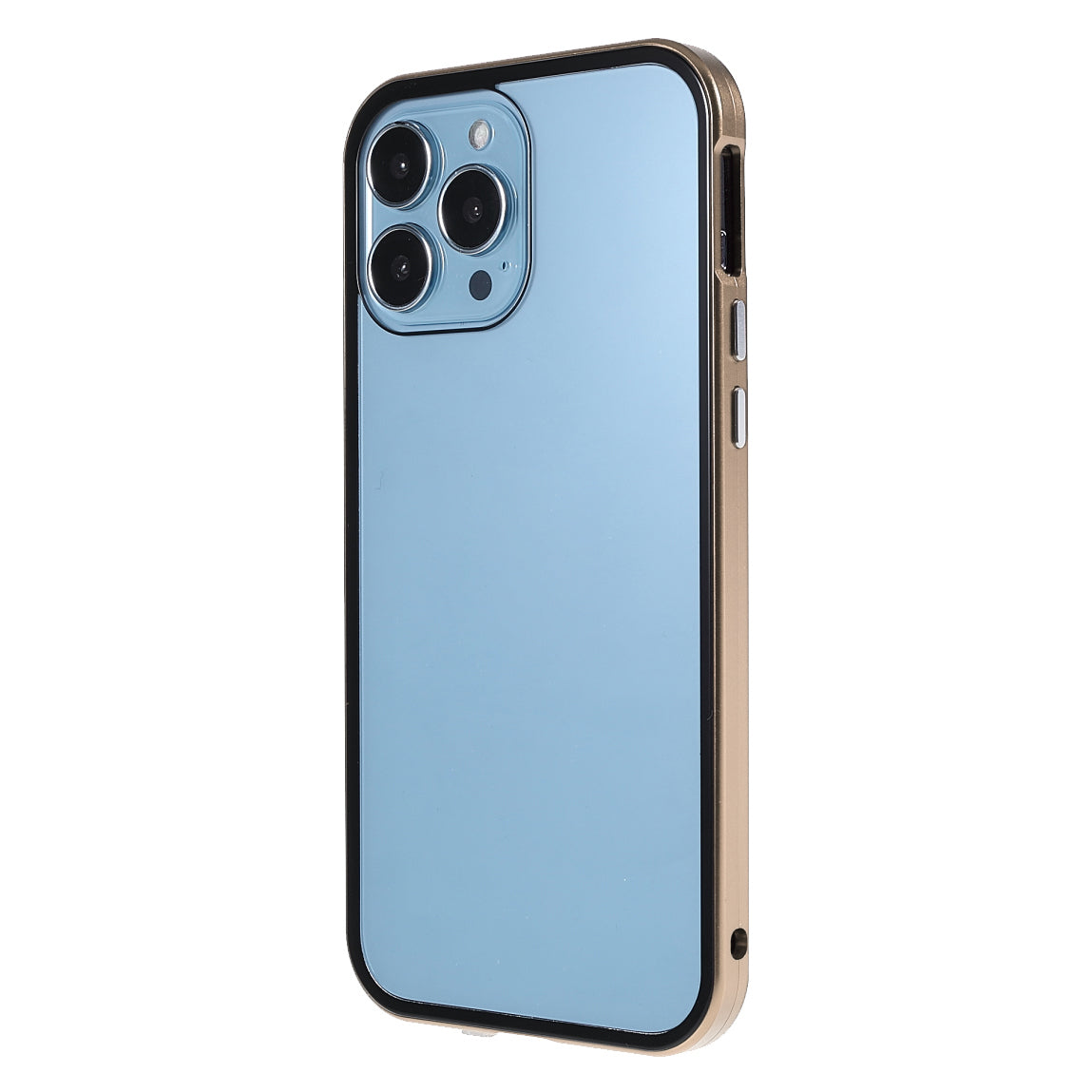 Privacy-Protected 35 Degrees Anti-Peep Shock-Proof Magnetic Metal Frame + Double-Sided Tempered Glass Phone Case for iPhone 13 Pro Max 6.7 inch